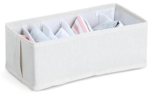 Zeller Present Organizér na spodnú bielizeň WHITY, obdĺžnik so 6 priehradkami, 15x30x11
