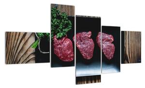 Obraz - steaky (Obraz 150x85cm)