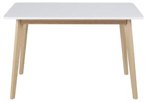 Jedálenský stôl Niecy 120 cm biely lakovaný