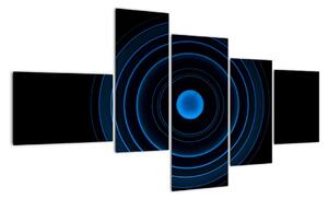 Modré kruhy - obraz (Obraz 150x85cm)