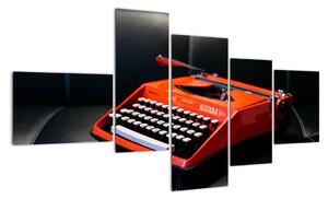 Obraz červeného písacieho stroja (Obraz 150x85cm)