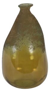 Veľká sklenená váza FITORIA matted brown/clear brown