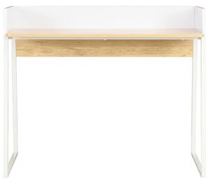 Stôl biely a dubový 90x60x88 cm