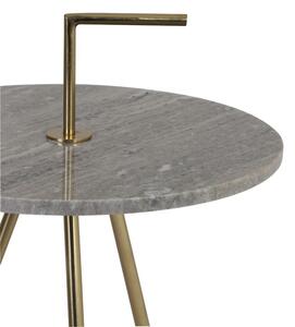 Mramorový stolík MOYUTA grey-gold, menší