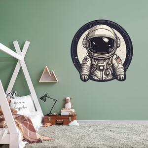 PIPPER. Kruhová samolepka na stenu "Astronaut" Veľkosť: 100 cm