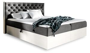 Manželská posteľ HAZEL 2 + topper, 180x200, nordic teak/faro 6