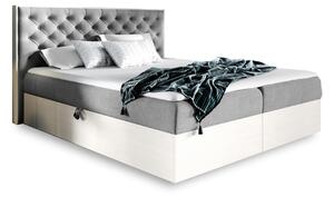 Manželská posteľ HAZEL 2 + topper, 200x200, nordic teak/faro 23