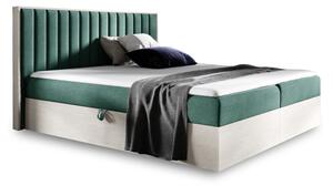 Manželská posteľ WOODE 4 + topper, 160x200, nordic teak/faro 7