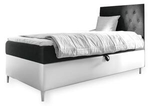 Čalúnená posteľ FILIP 1 + topper, 80x200, fresh 17, pravá