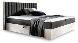 Manželská posteľ ELIE 2 + topper, 180x200, nordic teak/faro 6