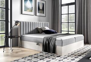 Manželská posteľ ELIE 2 + topper, 180x200, nordic teak/faro 4