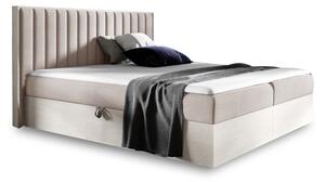 Manželská posteľ WOODE 4 + topper, 200x200, nordic teak/faro 20