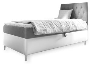 Čalúnená posteľ FILIP 1 + topper, 80x200, fresh 14, pravá
