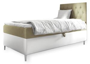 Čalúnená posteľ FILIP 1 + topper, 80x200, fresh 1, pravá