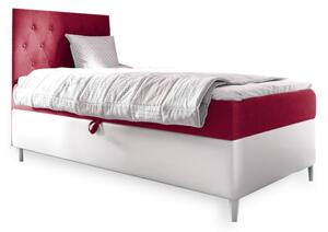 Čalúnená posteľ ESME + topper, 90x200, fresh 8, ľavá