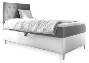 Čalúnená posteľ FILIP 1 + topper, 80x200, fresh 14, ľavá
