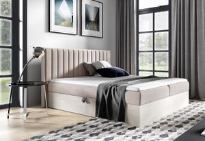 Manželská posteľ ELIE 2 + topper, 140x200, nordic teak/faro 7