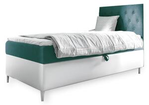 Čalúnená posteľ ESME + topper, 100x200, fresh 34, pravá