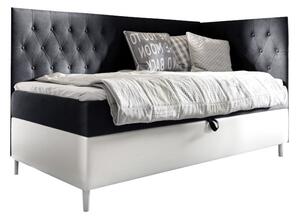 Čalúnená posteľ FILIP 3 + topper, 80x200, fresh 17, pravá