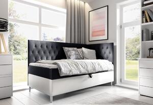 Čalúnená posteľ ESME 2 + topper, 80x200, fresh 1, ľavá
