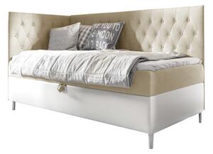 Čalúnená posteľ FILIP 3 + topper, 90x200, fresh 1, ľavá