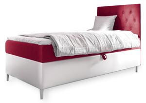 Čalúnená posteľ ESME + topper, 80x200, fresh 8, pravá