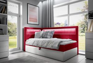 Čalúnená posteľ ELIZA 2 + topper, 80x200, fresh 37, ľavá