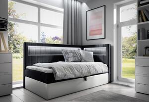 Čalúnená posteľ ELIZA 2 + topper, 90x200, fresh 14, pravá