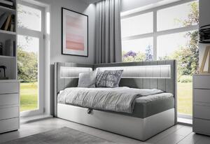 Čalúnená posteľ ELIZA 2 + topper, 80x200, fresh 14, pravá