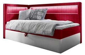 Čalúnená posteľ ELIZA 2 + topper, 100x200, fresh 8, ľavá