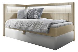 Čalúnená posteľ GOLD 3 + topper, 80x200, fresh 1, ľavá