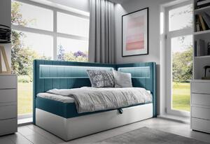 Čalúnená posteľ ELIZA 2 + topper, 80x200, fresh 17, ľavá