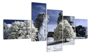 Zimná krajina - obraz do bytu (Obraz 150x85cm)