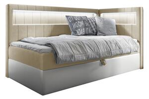 Čalúnená posteľ ELIZA 2 + topper, 100x200, fresh 1, pravá