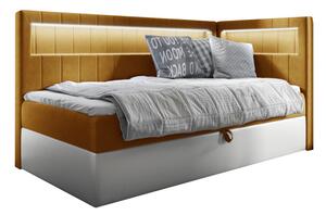 Čalúnená posteľ ELIZA 2 + topper, 90x200, fresh 37, pravá