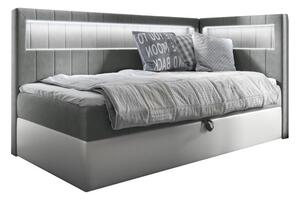 Čalúnená posteľ ELIZA 2 + topper, 100x200, fresh 14, pravá