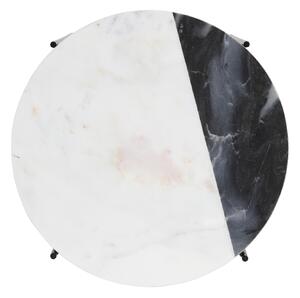 Stolík QUILLON Marble, white-grey, menší Ø34xV37,5 cm