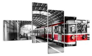 Vlaková stanica - moderný obraz (Obraz 150x85cm)