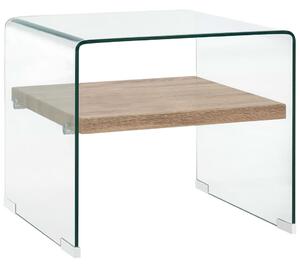 Konferenčný stolík priehľadný 50x50x45 cm tvrdené sklo