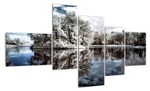 Zimná krajina - obrazy (Obraz 150x85cm)