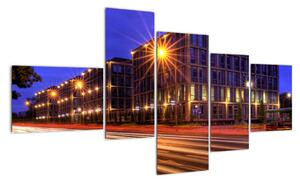 Nočné ulice - obraz do bytu (Obraz 150x85cm)