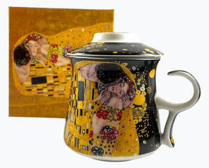Hrnček so sitkom čierny Gustav Klimt