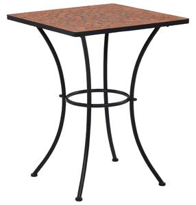 Mozaikový bistro stolík, tehlová farba 60 cm, keramika