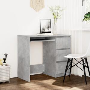 Písací stôl, betónovo sivý 90x45x76 cm, drevotrieska