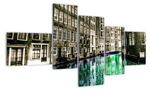 Obraz ulice Amsterdamu (Obraz 150x85cm)