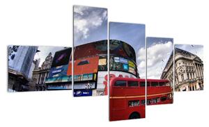 Červený autobus v Londýne - obraz (Obraz 150x85cm)