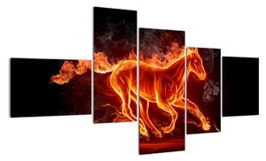 Obraz horiace kôň (Obraz 150x85cm)