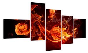 Abstraktné oheň - obraz (Obraz 150x85cm)