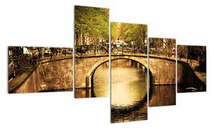 Most cez rieku - obraz (Obraz 150x85cm)