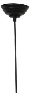 Závesná kovová lampa ABBY matt black, Ø19x26 cm